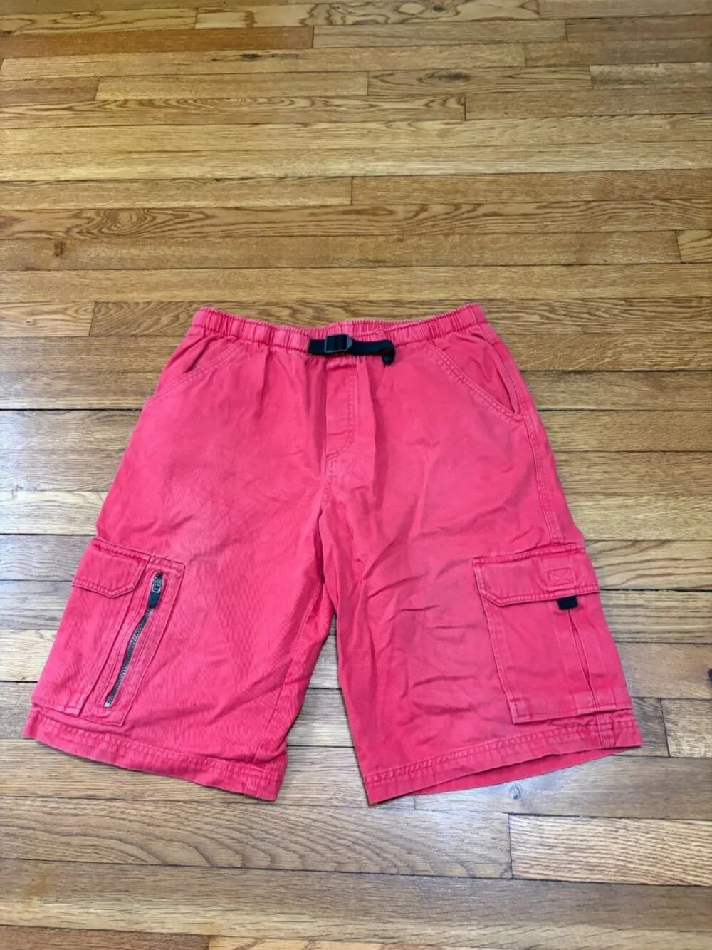 Lands' End Mens Cargo Shorts Size Medium Pink Cotton 32-34